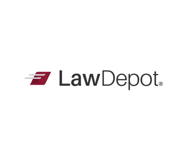 LawDepot logo with a red, stylized rectangular icon featuring three white lines, followed by the text LawDepot in black on a white background.