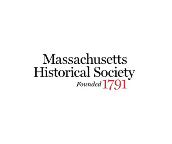 The logo of the Massachusetts Historical Society features the text Massachusetts Historical Society Founded 1791, with Founded 1791 in italic and the year 1791 in red.