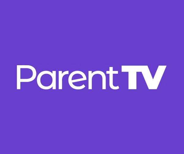 White text on a purple background reads Parent TV, with Parent in regular font and TV in bold.